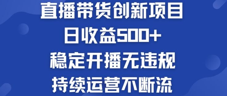 淘宝无人直播带货创新项目：日收益500+  稳定开播无违规  持续运营不断流【揭秘】-百川聊项目