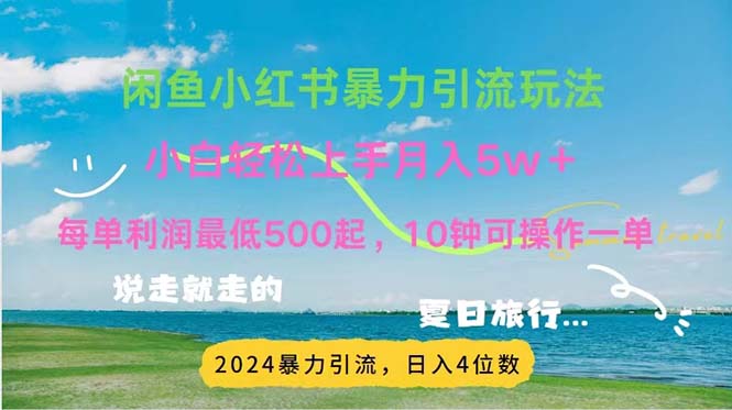 （11650期）2024暑假赚钱项目小红书咸鱼暴力引流，简单无脑操作，每单利润500+，…-百川聊项目