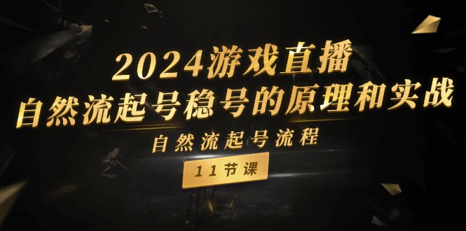 （11653期）2024游戏直播-自然流起号稳号的原理和实战，自然流起号流程（11节）-百川聊项目