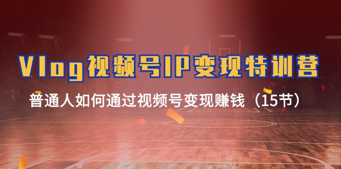 （11654期）Vlog 视频号IP变现特训营，普通人如何通过视频号变现赚钱（15节）-百川聊项目