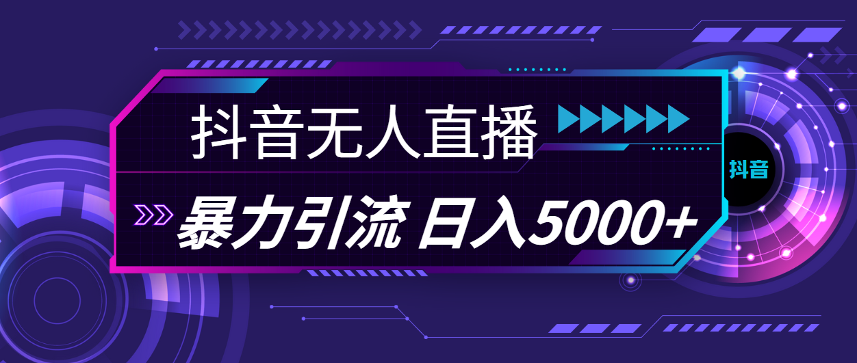 （11709期）抖音无人直播，暴利引流，日入5000+-百川聊项目