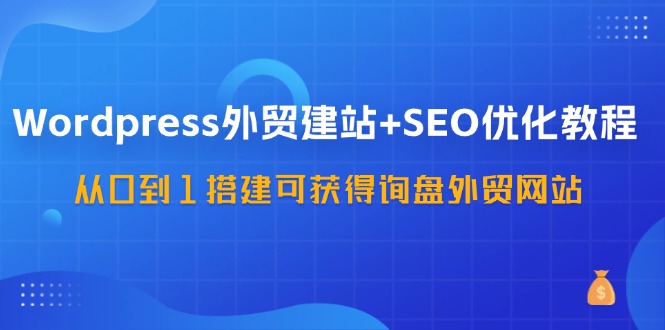 （11911期）WordPress-外贸建站+SEO优化教程：从0到1搭建可获得询盘外贸网站-57节课-百川聊项目