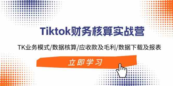 Tiktok财务核算实战营：TK业务模式/数据核算/应收款及毛利/数据下载及报表-百川聊项目