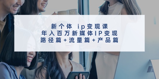 新个体ip变现课，年入百万新媒体IP变现，路径篇+流量篇+产品篇-百川聊项目