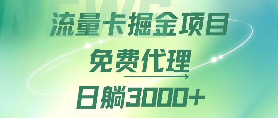 （12321期）流量卡掘金代理，日躺赚3000+，变现暴力，多种推广途径-百川聊项目