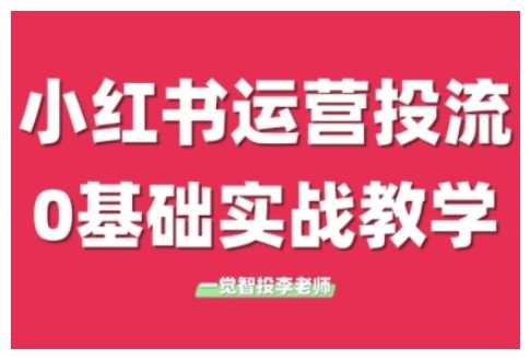 小红书运营投流，小红书广告投放从0到1的实战课，学完即可开始投放-百川聊项目
