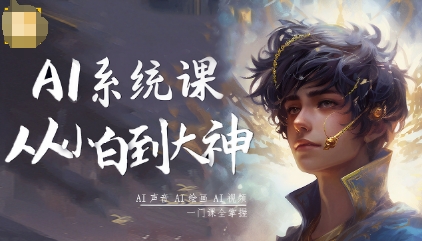 AI系统课程，从小白到大神系统学AI，AI声音-AI绘画-AI视频一门课全掌握-百川聊项目