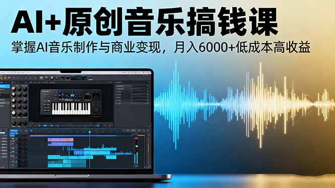AI+原创音乐搞钱课：掌握AI音乐制作与商业变现，月入6000+低成本高收益-百川聊项目