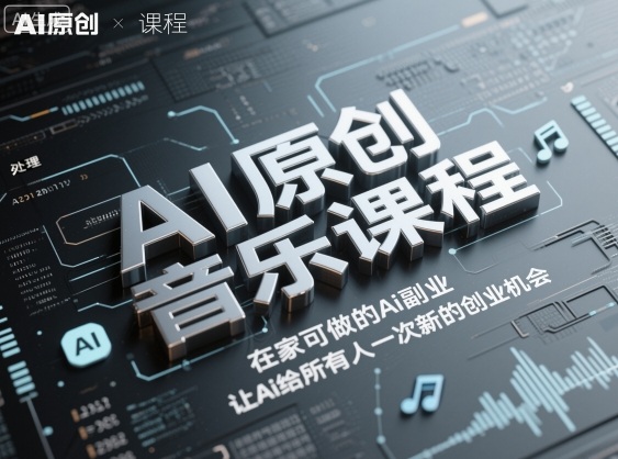 AI原创音乐课程，在家可做的Ai副业，让Ai给所有人一次新的创业机会-百川聊项目