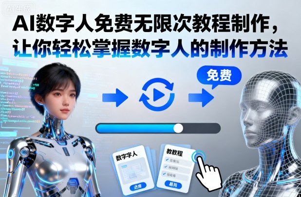 AI数字人免费无限次教程制作，让你轻松掌握数字人的制作方法-百川聊项目