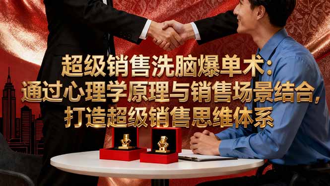 超级销售洗脑爆单术：通过心理学原理与销售场景结合,打造超级销售思维体系-百川聊项目