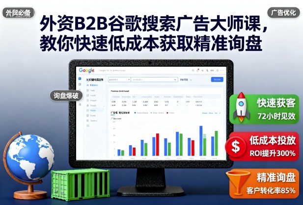 外资B2B谷歌搜索广告大师课，教你快速低成本获取精准询盘-百川聊项目