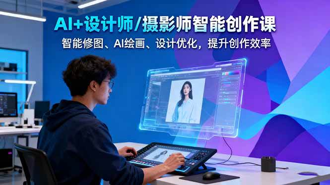 AI+设计师/摄影师智能创作课：智能修图、AI绘画、设计优化，提升创作效率-百川聊项目