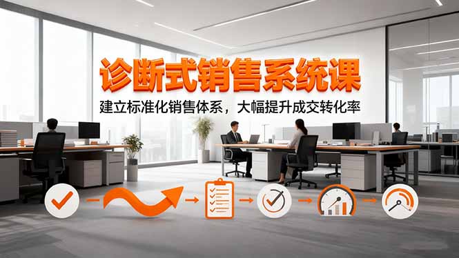 诊断式销售系统课，建立标准化销售体系，大幅提升成交转化率-百川聊项目