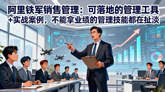 阿里铁军销售管理：可落地的管理工具+实战案例，不能拿业绩的管理都在扯淡-百川聊项目