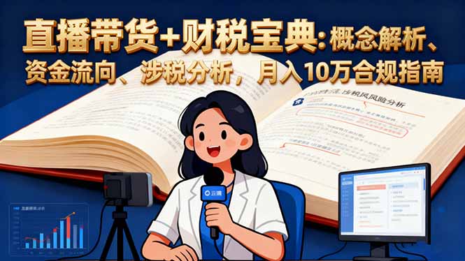 直播带货+财税宝典：概念解析、资金流向、涉税分析，月入10万合规指南-百川聊项目