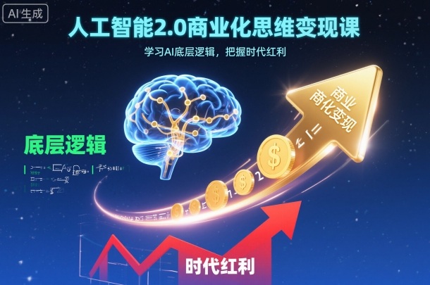 人工智能2.0商业化思维变现课，学习AI底层逻辑，把握时代红利-百川聊项目