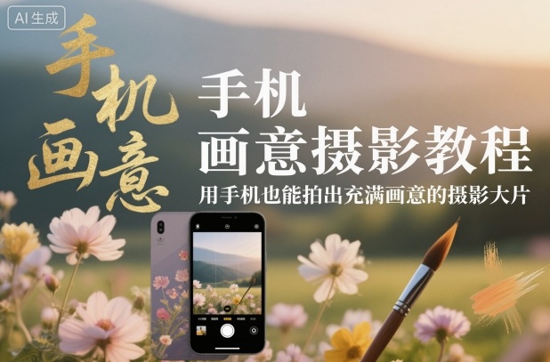 手机画意摄影教程，用手机也能拍出充满画意的摄影大片-百川聊项目