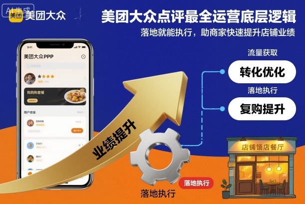 美团大众点评最全运营底层逻辑，落地就能执行，助商家快速提升店铺业绩-百川聊项目