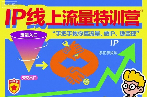 IP线上流量特训营，手把手教你搞流量、做IP、稳变现-百川聊项目