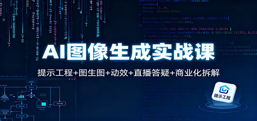 AI图像生成实战课：提示工程+图生图+动效+直播答疑+商业化拆解-百川聊项目
