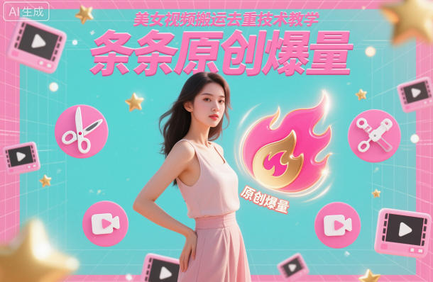 美女视频搬运去重技术教学，条条原创爆量-百川聊项目