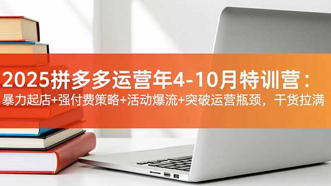 2025拼多多运营年4-10月特训营：暴力起店+强付费策略+活动爆流+突破运营瓶颈，干货拉满-百川聊项目