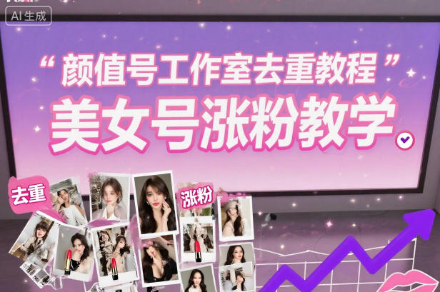 颜值号工作室去重教程，美女号涨粉教学-百川聊项目