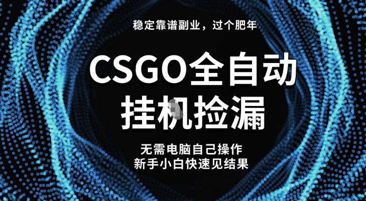 【稳定副业】全球最热门游戏CSGO全自动捡漏,最新玩法,新手小白日入5张+【揭秘】-百川聊项目