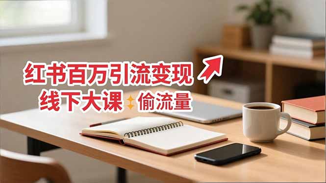 小红书百万引流变现-11月线下大课：分享从0到百万引流路径，手把手教偷流量、拿结果-百川聊项目