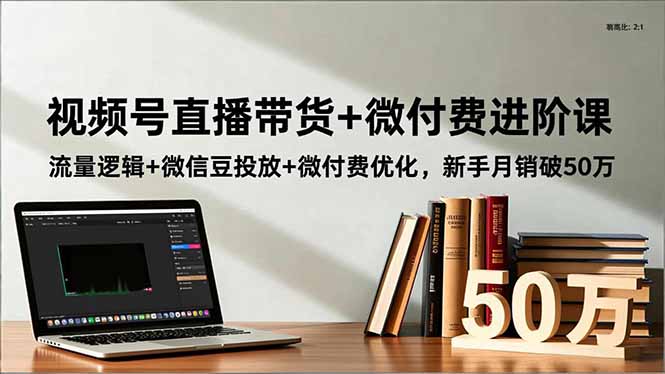 视频号直播带货+微付费进阶课：流量逻辑+微信豆投放+微付费优化，新手月销破50万-百川聊项目