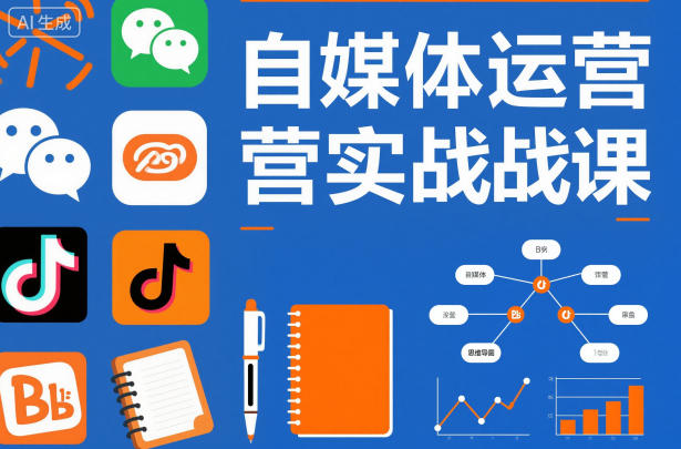自媒体运营实战课，掌握一套系统的自媒体运营底层方法论，成为优秀的内容创作者-百川聊项目