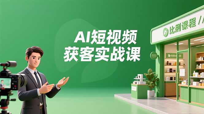 AI短视频获客实战课，数字人创作、实体行业应用、精准引流，30天获取客源月入6万+-百川聊项目