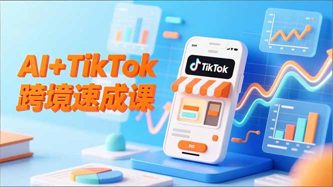 AI+TikTok跨境速成课，智能翻译、店铺定位、流程拆解，7天高效上线运营-百川聊项目