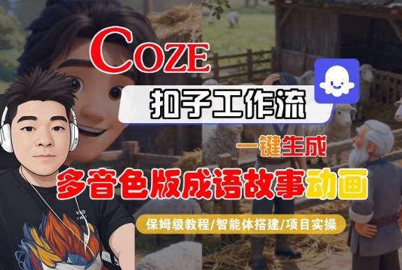 Coze扣子智能体工作流一键生成“多音色版成语故事“动画，全流程保姆级教学-百川聊项目