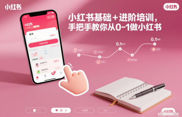 小红书基础+进阶培训，手把手教你从0-1做小红书-百川聊项目