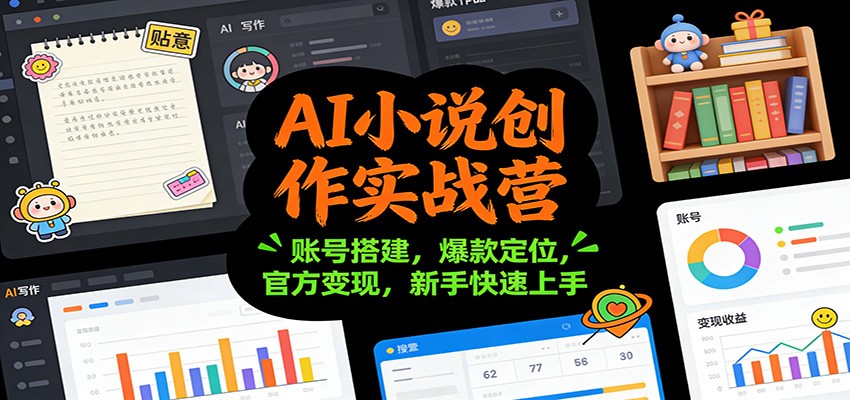 AI小说创作实战营：账号搭建，爆款定位，官方变现，新手快速上手-百川聊项目