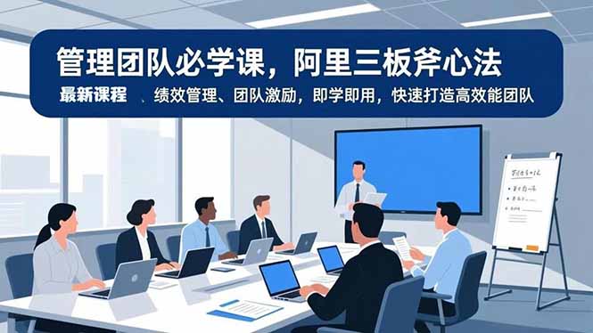 管理团队必学课，阿里三板斧心法、绩效管理、团队激励，即学即用，快速打造高效能团队-百川聊项目