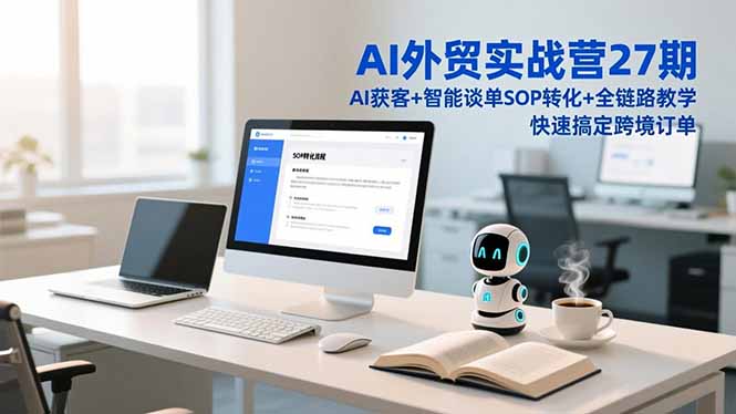 AI外贸实战营27期，AI获客+智能谈单+SOP转化+全链路教学，快速搞定跨境订单-百川聊项目