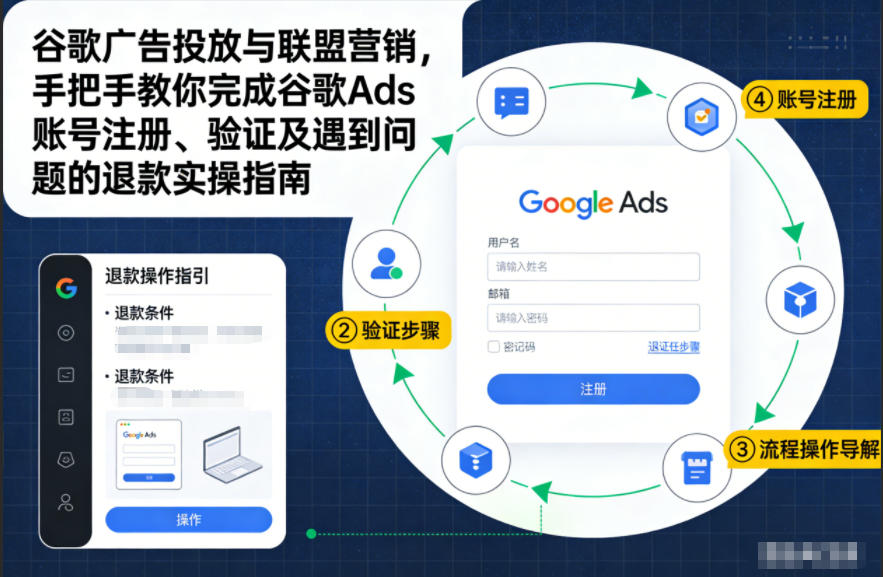 谷歌广告投放与联盟营销，手把手教你完成谷歌Ads账号注册、验证及遇到问题的退款实操指南-百川聊项目