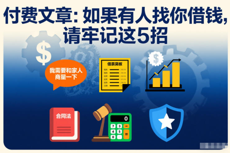 付费文章：如果有人找你借钱，请牢记这5招-百川聊项目