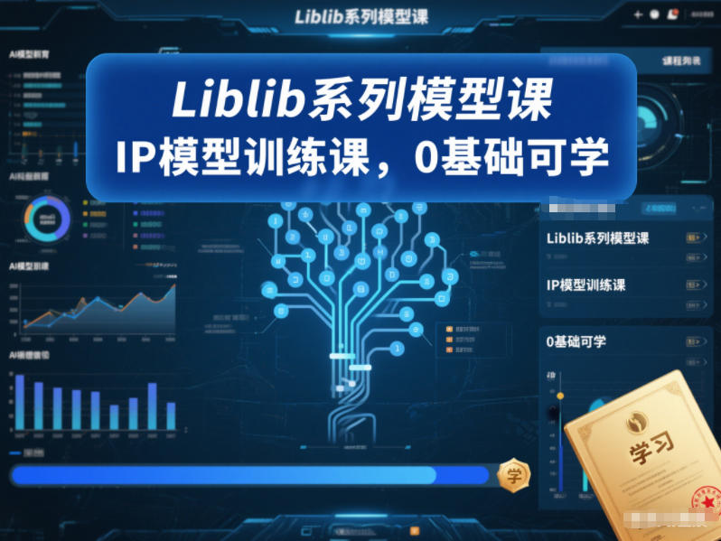Liblib系列模型课，IP模型训练课，0基础可学-百川聊项目