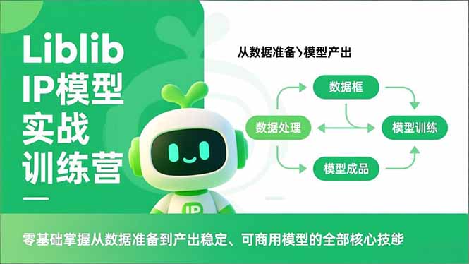 Liblib IP模型实战训练营，零基础掌握从数据准备到产出稳定、可商用模型的全部核心技能-百川聊项目