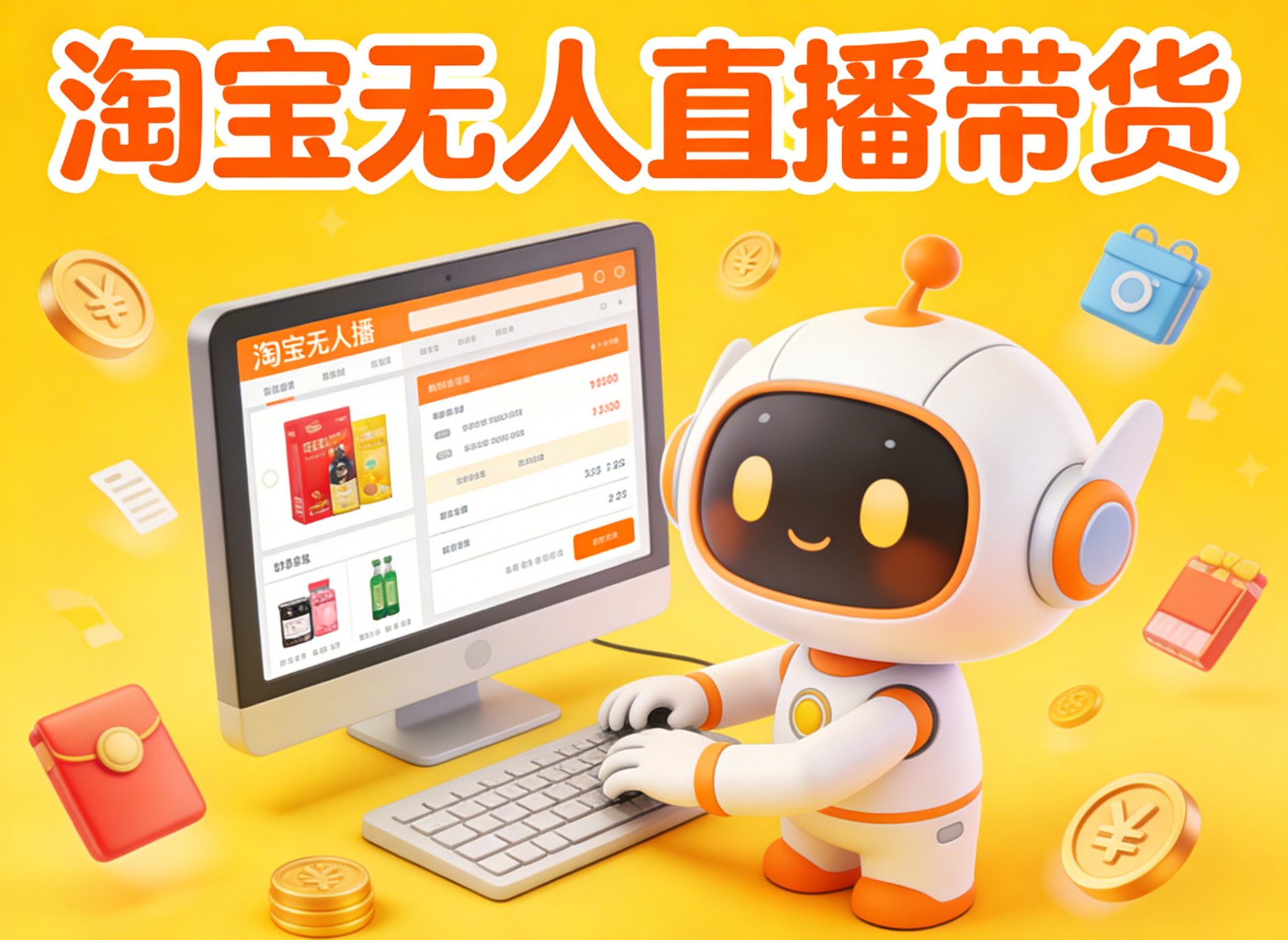 淘宝无人直播带货，24小时自动卖货，月佣金1W+，不违规不封号，不用露脸-百川聊项目