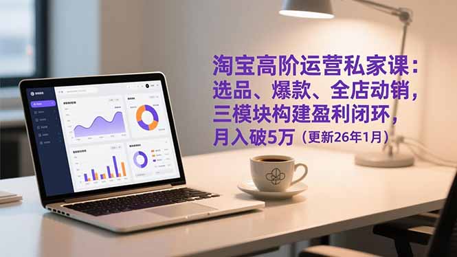 淘宝高阶运营私家课：选品、爆款、全店动销，三模块构建盈利闭环，月入破5万(更新26年1月-百川聊项目