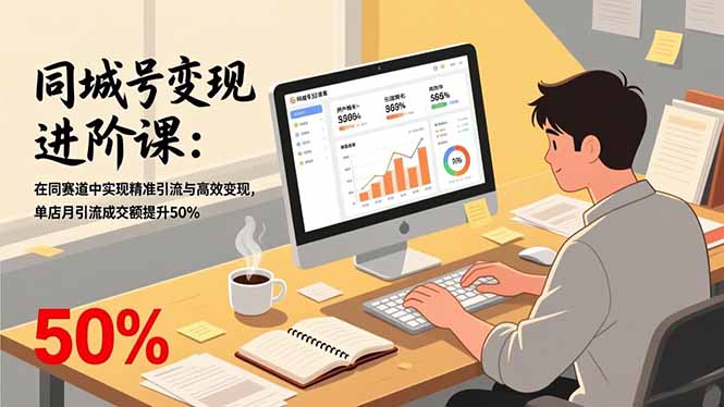 同城号变现进阶课：在同城赛道中实现精准引流与高效变现，单店月引流成交额提升50%-百川聊项目