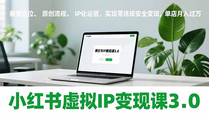 小红书虚拟IP变现课3.0，赛道定位、原创流程、IP化运营，实现零违规安全变现，单店月入过万-百川聊项目