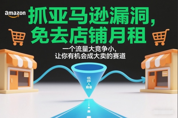 抓亚马逊漏洞，免去店铺月租，一个流量大竞争小，让你有机会成大卖的赛道-百川聊项目
