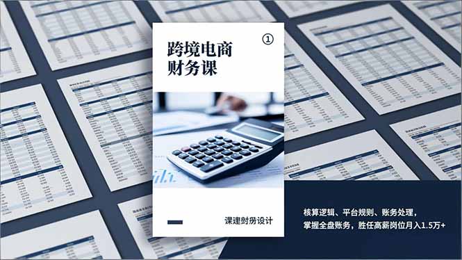 跨境电商财务课，核算逻辑、平台规则、账务处理，掌握全盘账务，胜任高薪岗位月入1.5万+-百川聊项目