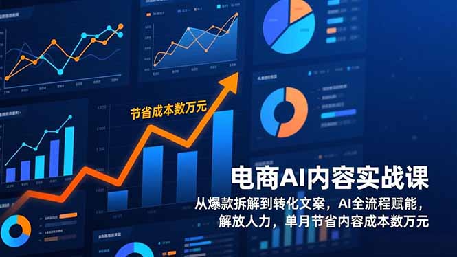 电商AI内容实战课，从爆款拆解到转化文案，AI全流程赋能，解放人力，单月节省内容成本数万元-百川聊项目